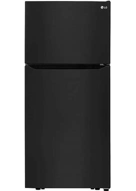 LG - 20.2 Cu. Ft. Top-Freezer Refrigerator - Black