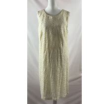 Loft Dress Size 12 Full Lace Lined Cream Colored Sleeveless
