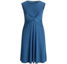 Ralph Lauren Twist-Front Jersey Dress - Size 20W In Indigo Dusk