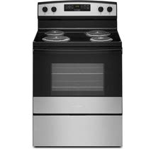 Amana 30-In 4 Elements 4.8-Cu Ft Freestanding Electric Range (Stainless Steel) | ACR4303MMS
