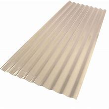 26 in. X 6 ft. Corrugated PVC Roof Panel In Beige