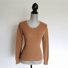 Old Navy Tan Cable Knit Crew Neck Sweater Womens Size Small