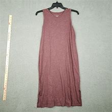 Sonoma Tank Dress Womens Petite Size PM Heather Maroon Jersey Knit Side Slit NWT