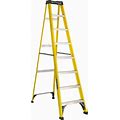 Louisville Ladder 8-Foot Fiberglass Step Ladder Indoor Outdoor Job Work Site NEW