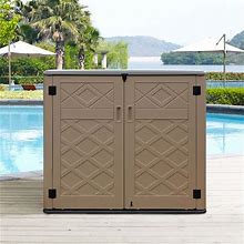 Outdoor Horizontal Plastic Storage Shed