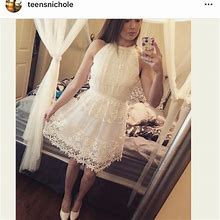 Minuet Dresses | Nwt White Minuet Dress | Color: White | Size: M