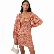 Free People Dresses | Nwt Size Small Free People Smock It To Me Dress In Apricot | Color: Orange | Size: S