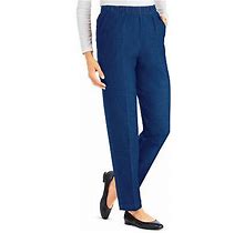 Collections Etc Women's Ladies Pull-On Twill Elasticized Waist Pants