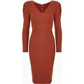 Women's Tera Midi | Wool Winter Midi Dress In Pompeian Red | Extra Small | Aleksander Revas