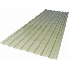 26 in. X 6 ft. Corrugated Polycarbonate Roof Panel In Misty Green