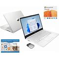 HP 14 Touch Laptop, Intel 128GB Storage, Hpmouse & MS365 ,Silver