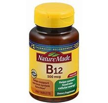 Nature Made Vitamin B12, 500 Mcg, Tablets, 200.0 Ct