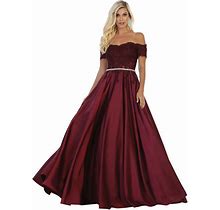 Formal Special Occasion Off-Shoulder Prom Dress Red Carpet Pageant Evening Gown
