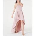 Speechless Womens Pink Pocketed Sleeveless Strapless Maxi Party Hi-Lo Dress Juniors 3