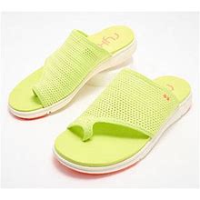 Ryka Knit Toe Loop Slide Sandals - Margo Slide, Size 5 Medium, Daquiri Green