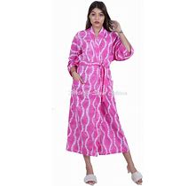Indian Cotton Long Cover Up Soft Beach Summer Kimono Dress Baho Hippie
