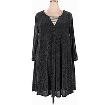 Torrid Casual Dress - Mini: Gray Print Dresses - New - Women's Size 3X Plus