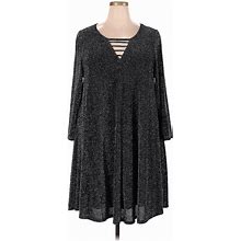 Torrid Casual Dress - Sweater Dress: Gray Marled Dresses - New - Women's Size 3X Plus