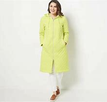 Nuage Limoncello Maxi Diamond Quilted Lightweight Hooded Jacket Sz 1X