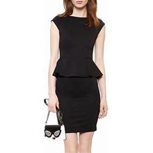 Ronni Nicole Dresses | Black Peplum Dress | Color: Black | Size: 8
