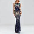 Tuwabeii Women's Sequin Dress Dresses Formal Gowns Evening Dresses Sleeveless Party Club Dresses