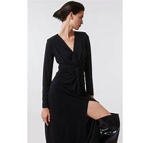 Ladies - Black Twist-Detail Dress - Size: S - H&M