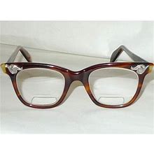 American Optical Tortoise Shell Horn Rim Eyeglasses Frames, Vintage Fifties Sixties