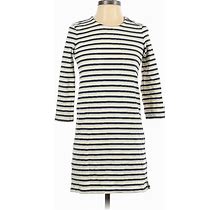 Madewell Casual Dress: White Stripes Dresses - Women's Size 2X-Small