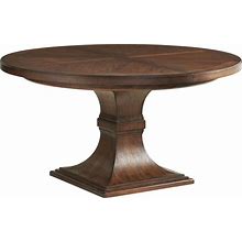 Lexington Home Brands Lexington Palo Alto Rustic Lodge Brown Wood Extendable Round Dining Table - | Kathy Kuo Home
