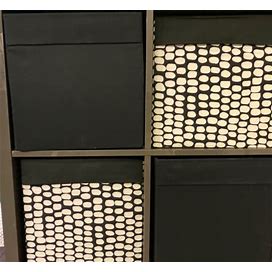 (Lot Of 4) Ikea Drona Storage Box Fits Kallax Expedit 13X15x13" Black