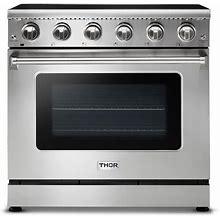 THOR Kitchen Freestanding 36-Inch Electric Range With Convection Oven In Stainless Steel - Model HRE3601
