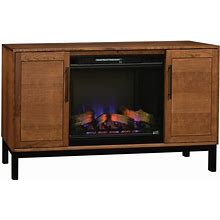 Amish Cooper TV Stand With Fireplace