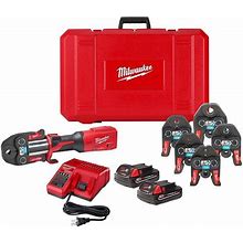 M18 18V Lithium-Ion Brushless Cordless FORCE LOGIC Press Tool Kit With 1/4 in. - 7/8 in. ACR Jaws (6-Jaws Included)