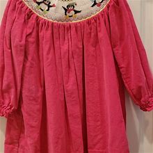 Marmellata Dresses | Euc Smocked Corduroy Dress Cute! | Color: Black/Pink | Size: 2Tg