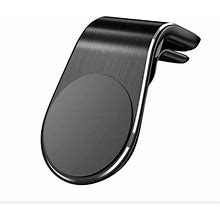 Magnetic Phone Holder/Clip For Car, L- Shape, Extra-Strong Magnet Included, Fits Any Phone, Clips Into Air Vent