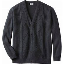 Kingsize Men's Big & Tall Shoreman's Cardigan Cable Knit Sweater