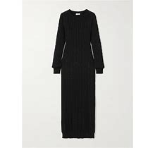 Brunello Cucinelli Sequin-Embellished Cable-Knit Cotton-Blend Midi Dress - Women - Black Dresses - XXL