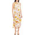 THE LIMITED Women's Printed Halter Neck Midi Dress, Large