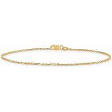 Jared The Galleria Of Jewelry Open Link Cable Anklet 14K Yellow Gold 10"