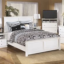 Ashley Furniture Bostwick Shoals Wood Queen Panel Bed In White - B139-54-57-96-KIT