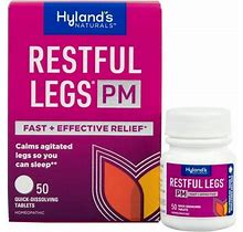 Hyland's Naturals Restful Legs Nighttime PM Tablets 50 Ct | Restless Legs Syndrome Relief | Leg Pain Relief | Hylands Leg Cramps Relief | Calm Legs |