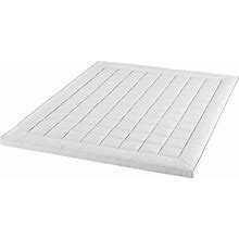 Hastings Home Queen 3" Down Alternative Filled Pillow-Top Mattress Topper - White