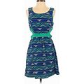 As U Wish Casual Dress - A-Line Scoop Neck Sleeveless: Teal Dresses - Women's Size 5