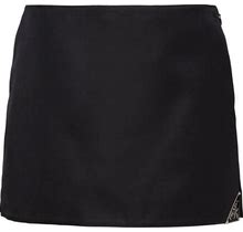 Prada Re-Nylon Miniskirt, Women, Black, Size 38