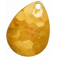 Hawken Fishing Hammered Simon 3.5 Colorado Spinner Blade - Rainbow On Gold 3.5 - Lure Components By Sportsman's Warehouse