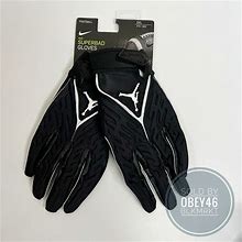 Nike Men's Superbad Football Jordan Receiver Gloves Black DM0052-091 Size XXXL - New Sports & Outdoors | Color: Black | Size: S