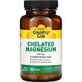 Country Life Chelated Magnesium 250 Mg 180 Tablets Gluten-Free, GMP Quality