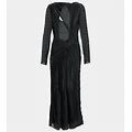 Isabel Marant - Isabel Marant Sabrina Silk-Blend Midi Dress Black US 12