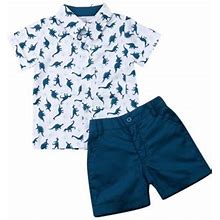 Thefound Toddler Baby Boy Short Sleeve Button Down Shirt Shorts Set Outfits Summer Clothes