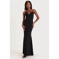 Black Chain Strap Backless Maxi Dress | Womens | Medium (Available In L) | 100% Polyester | Lulus